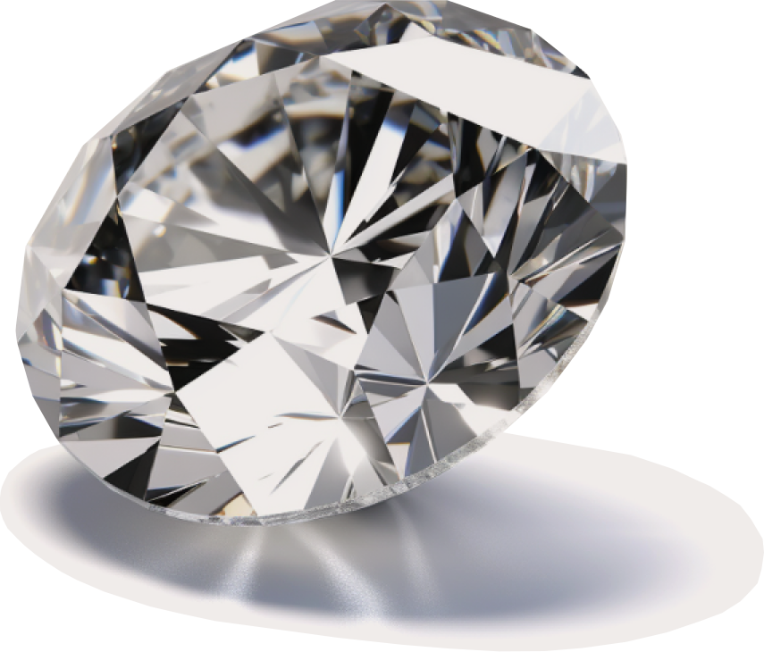 White multi-faceted diamond, Nivoda Diamonds