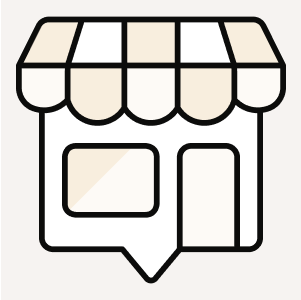 Icon that conveys Retail extensions for increased reach, Nivoda Diamonds